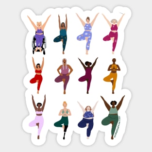 Tree pose Sticker